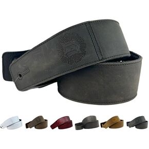 Anthology Gear "The Reticent Full Grain Leather Guitar Strap For Electric, Acoustic, and Bass Guitars (3", Canyon Rouge) in Kuwait