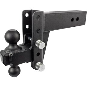 BulletProof Hitches - 3.0" Adjustable Extreme Duty Trailer Hitch (36,000 lb. Rating) - 6" Drop/Rise with 2" and 2 5/16" Dual Ball - Powder Coat, Solid Steel, Corrosion-Resistant in Kuwait