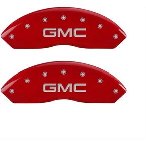 أغطية فرجار MGP 34218SGMCRD GMC لمسة نهائية من مسحوق أحمر، شخصيات فضية، مجموعة من 4 قطع in Kuwait