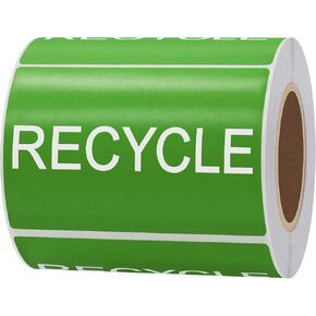 2×3 Inch Trash Stickers Large Red Background/White Text Disposal and Trash Can Adhesive Labels - 300 Stickers Per Roll in Kuwait