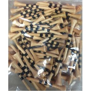 3 1/4" Wooden Golf Tees with Height Indication Stripes - Pack of 100 in Kuwait