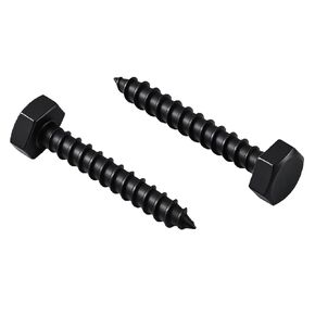 LIONMAX Lag Screws Bolts 1/4" x 1-1/2 Inch, 50-PCS, Stainless Steel Black Lag Bolt, Hex Head Wood Screws in Kuwait