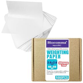 Biocomma 6x6 inches Cellulose Weighing Paper Sheet, Nitrogen Free,Non-Absorbing, High-Gloss (1000Pcs) in Kuwait