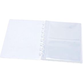 NatSumeBasics A5 Discbound Binder Album – Clear Disc Bound Envelopes Sleeves Sheets, 20 0.2mm PP, A5 Size, Clear Frame & Reinforced Corners (5" x 7") in Kuwait