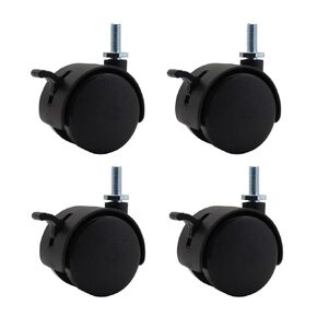 4 Pack 1.5 Inch Swivel Stem Caster Wheels Replacement Casters 1.5'' Furniture Wheel with Locking Brake Metric Threaded Stem M8 Wheels for Table Drawer Plant Shelf Metal Rack Laundry Basket in Kuwait