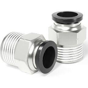 TAILONZ PNEUMATIC Male Straight 10mm Tube OD x 3/8 Inch NPT Thread Push to Connect Fittings PC10-N3 (Pack of 10) in Kuwait