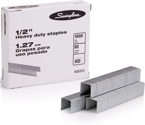 Swingline Staples, Heavy Duty, 1/4" Length, 25 Sheet Capacity, 100/Strip, 1000/Box (35314 ) (Pack of 2) in Kuwait