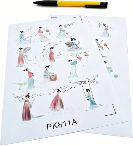 Seasonstorm Retro Chinese Girls in The Dream of Red Mansion Aesthetic Happy Planner Diary Journal Stationery Scrapbooking Stickers Travel Art Supplies (PK603) in Kuwait