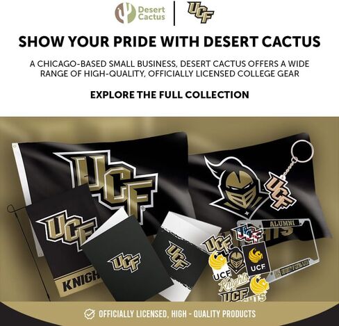 قبعة بيسبول جامعة صبار الصحراء بوسط فلوريدا فرسان UCF قبعات مطرزة بحواف قبعة قابلة للتعديل بحزام قماش للبالغين (النمط 1) أسود in Kuwait