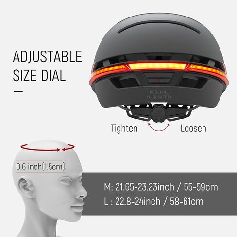 LIVALL BH51M Neo Smart Bluetooth Bike Helmet with Speakers & Built-in Microphone, CE CPSC Certified, Bike Helmet with Smart Turn Signals, Fall Detection, Bike Helmet with Visor for Adults Men Women in Kuwait