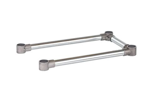 دعامات طاولة العمل ذات القاعدة المفتوحة من DuraSteel - دعامات متقاطعة للساق مقاس 30 × 72 بوصة - تناسب طاولة العمل التجارية المصنوعة من الفولاذ المقاوم للصدأ أو خشب القيقب in Kuwait