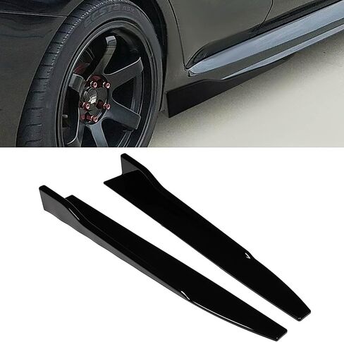 SCITOO أسود لامع المصد الأمامي الجانب العلوي الجانب الفاصل المجلس Canards يناسب 2014-2020 لسيارات BMW F80 M3 وF82/F83 M4 ألياف الكربون المصد الأمامي تنفيس الهواء غطاء الجفن الشفاه فانغ in Kuwait
