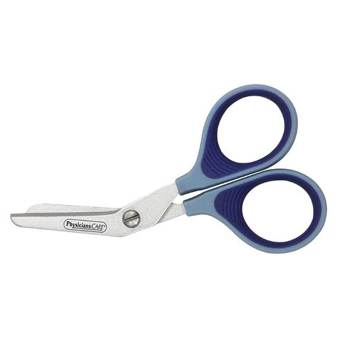 First Aid Only PhysiciansCare 90294 Titanium Non-Stick First Aid Bandage Scissors, 4" Bent, Blue in Kuwait