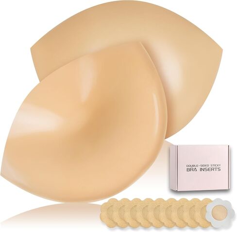 Double-Sided Sticky Bra Inserts, Invisible Lift Self Adhesive Boob Pads Push up Breast Pads Reusable Washable in Kuwait