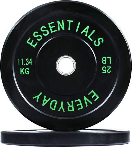 BalanceFrom Color Coded Black Olympic Bumper Plate Weight Plate with Steel Hub in Kuwait