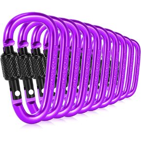 10 قطع من مشبك حلقة تسلق، 2.28 بوصة من الألومنيوم على شكل حلقة على شكل حرف D، ملحقات رياضية بخطاف للتخييم والمشي لمسافات طويلة في الهواء الطلق in Kuwait