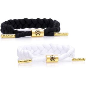 Rastaclat Original Hand Braided Core Collection Adjustable Bracelets for All Ages | Set of 2 Braided Bracelets (Small/Medium)