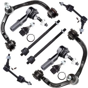 SCITOO 10pcs Front Suspension Kit Upper Control Arm Inner Outer Tie Rod End Sway Bar Link Lower Ball Joint Fit 2003-2004 For Ford Expedition For Lincoln Navigator