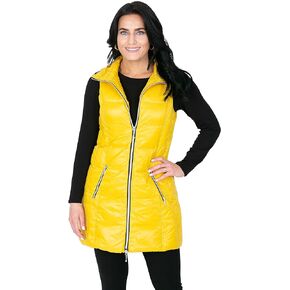 INTRO. Women's Quilted Long Down Vest Packable Water Resistant Winter Puffer