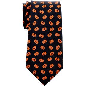 ربطة عنق للرجال من Retreez Joyful Fun Happy Halloween بنمط منسوج من الألياف الدقيقة مقاس 3.15 بوصة