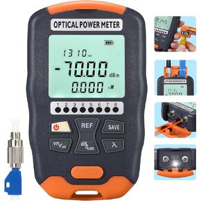 BAOSHLA A-D70 4 in 1 Fiber Optic Power Meter -70~+10dbm Built-in 50MW Visual Fault Locator SC/FC/ST Universal Interface with FC-LC Adapter Optical Fiber Tester (OPM VFL RJ45 LED) Cable Tester in Saudi Arabia
