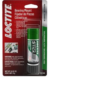 Loctite 640482 High-Temperature Bearing Mount Stick: Wax-Like Stick, Secure Parts, Seal Joints, Prevent Corrosion, for Cylindrical Metal Assemblies | Red, 9 Gram Stick