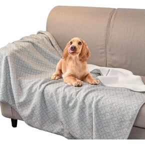 بطانية DaysU قابلة للعكس مقاومة للماء للأريكة وغطاء سرير الكلب، بطانية من القماش المنسوج للقطط كحامي للأثاث، بطانية ناعمة من صوف الشيربا للحيوانات الأليفة للكلاب والقطط، رمادي، 40 × 56 بوصة in Kuwait