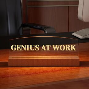 Ammonite P.S You Got This Wooden Desk Plaque Sign with LED Illumination - Office Desk Accessories | Gifts for Coworkers & Boss | Unique Gifts for Dad from Son Daughter