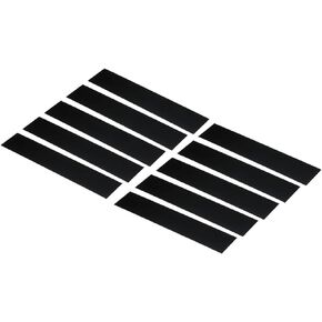PATIKIL 10"x2" Blank Engraving Name Plate, 10 Pack Personalized Custom Office Desk Name Plates for DIY Laser Printing, Black