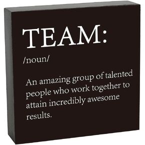 Inspirational Good Leader Wooden Box Sign, Leader Sign Office Desk Decor, Mentor Leadership Boss Gifts, Good Leader Definition Teamwork Sign for Office Home Desk Shelf Table Decorations