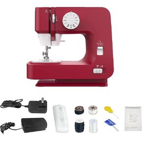 ماكينة خياطة صغيرة مدمجة للمبتدئين، ماكينة خياطة محمولة مزدوجة السرعة للتحكم في سرعة ماكينة الخياطة المحوسبة، وظائف كاملة، ضوء تشغيل سهل، مجموعة خياطة للمنزل، السفر، صناعة يدوية يدوية الصنع in Kuwait