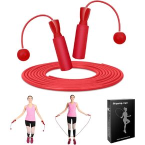 2 In 1 Cordless Jump Rope, Tangle-Free Adjustable Skipping rope for Fitness for Women Men and Kids, Adjustable Weighted Jump Rope with Ball Bearings and Memory Foam Handles indoor/Outdoor