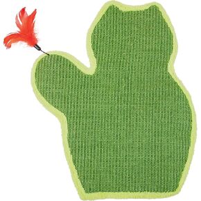 Kitty City Crazy Premium Heavy Duty Catnip Sisal Scratch Pad, Natural Cat Training Scratch Play Pad, Large (CM-0363-CS01)
