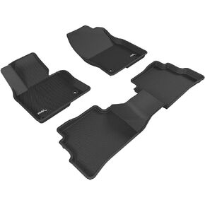 3D MAXpider Custom Fit Kagu Floor Mat (Black) Compatible with Mazda CX-5 2017-2024 - Full Set