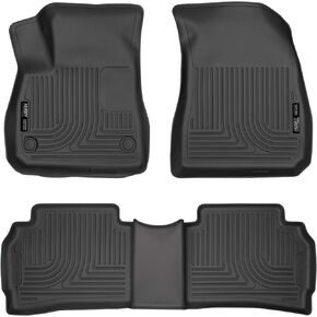 Husky Liners Weatherbeater Floor Mats | Fits 2016 - 2024 Chevrolet Malibu | Front & 2nd Row, 3-pc Black - 99191