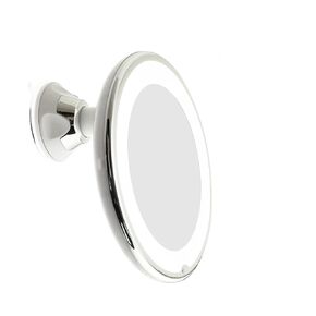 10X Magnification LED Mirror, Round, Chrome Accents, 360 Swivel Arm Guaranteed