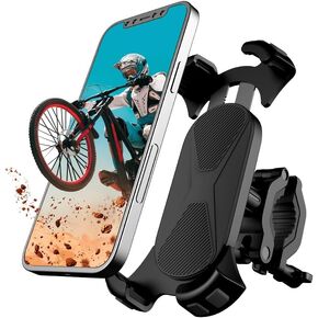 ZC GEL Bike Phone Holder, Motorcycle Phone Mount Handlebar Cell Phone Clamp [1s Lock], Scooter Phone Clip for iPhone 14 Pro Max/13 Pro Max/12 and More 4.5" - 6.9" Smartphones in Kuwait