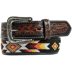 Nocona Men's Embossed Beaded Belt