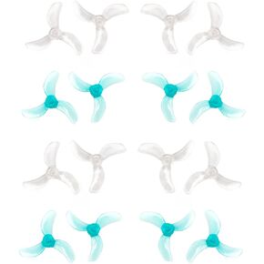Gemfan 31mm Props 1208 3-Blade PC Propeller Micro Whoop Drone Props for 0802 25000KV Brushless Motor 16pcs 8CW 8CCW (0.8mm)