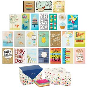Hallmark All Occasion Boxed Greeting Card Set (24 cards) + Hallmark Birthday Card Assortment (20 cards)
