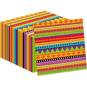 40Pcs Mexican Fiesta Napkins Cinco De Mayo Party Napkins Colorful Disposable Cocktail Paper Napkin Set Mexican Fiesta Luncheon Party Decorations Taco Baby Shower Party Supplies(13 * 13 in)