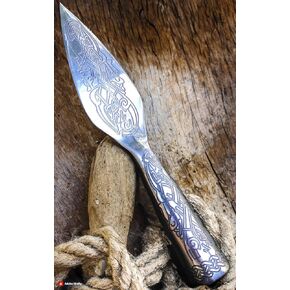 NauticalMart Medieval Iron Hand Forged Viking Saga Arrow Point Spear Head Steel Viking Throwing Functional Roman Javelin Head Accessories Re-Enactment Props SCA Knight Halloween (11.25 Inches)