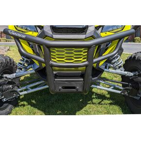 Tercel Front Trail Winch Bumper Brush Guard Compatible with Honda Talon 1000X/ R (2019+) - Black - Integrated Light Port - Easy Bolt-On Installation