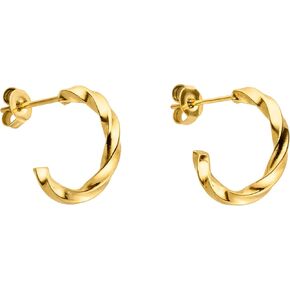 PURELEI® Kelani Hoop Earrings – Stainless steel jewelry – Water-resistant earrings for women – 0,59 inch diameter – Fashion jewelry for your individual look in Kuwait