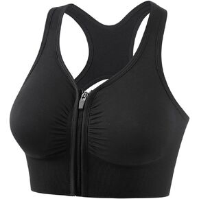 Sports Bra for Women, Padded Racerback High Impact Bras Wirefree Yoga Exercise Athletic Workout Gym Bra with Removable Cups