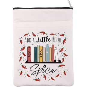 Spicy Reader Book Sleeve Spicy Book Club Book Cover Smut Reading Gift Spicy Literature Gift for Book Lovers Bookish Bookworm (Add Spice BS)