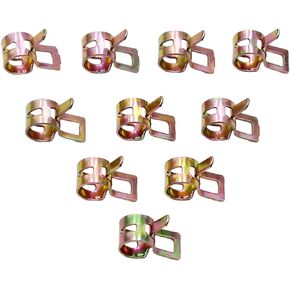 0.22'' 5.5mm (ID) Spring clip Fuel Oil Line Silicone Vacuum Hose Clamp Pack of 10