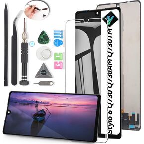 YWLRONG Display for LG Stylo 6 Q730 Q730AM Q730TM Q730NM Screen Replacement Touch Screen Digitizer Assembly LCD Display Replacement with Tools(Black)