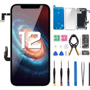 [OLED] for iPhone 12 Screen Replacement with Front Speaker Proximity Sensor OLED for iPhone 12 Pro 3D Touch Display Digitizer 6.1" Full Assembly Fix Tool Repair Kit A2172 A2402 A2403 A2404