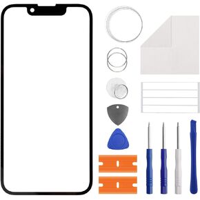 New Duotipa Front Glass Panel Replacement for iPhone 13 Mini,Front Glass Screen Replacement with Free Repair Tools Kit.(No LCD Touch ＆ Digitizer)-5.4''